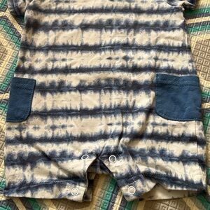 Blue and White Tie-Dye Kids Bodysuit